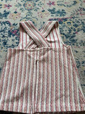 Madewell Bouclé Stripe Textured Cross-Back Tank Top - Small